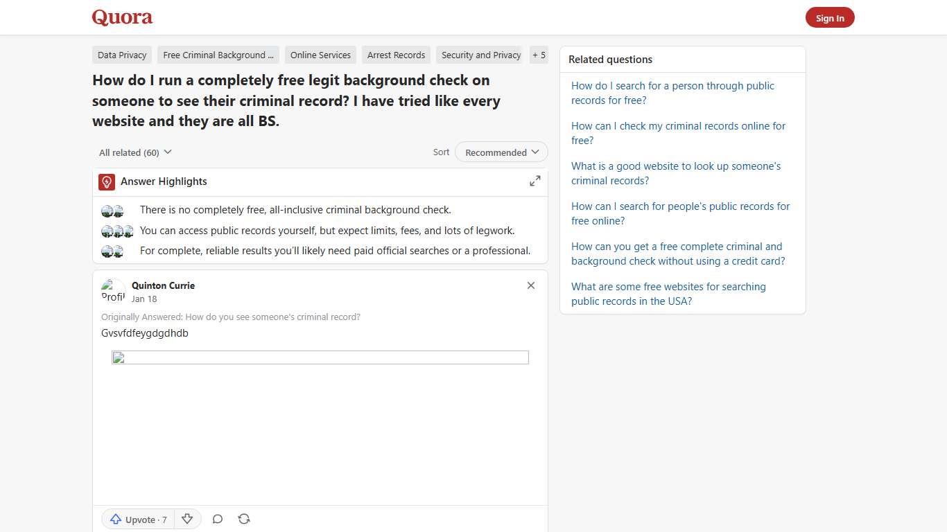 How to run a completely free legit background check on someone to see their criminal record - Quora